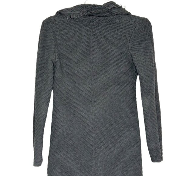 2/$30 Style & Co. Gray Grey Knit Cowl Neck Sweater Size PS Long Sleeve fringe - Picture 6 of 8